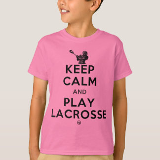 T-shirt Gardez la lacrosse de calme et de jeu