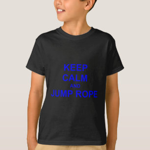 T-shirt Gardez le bleu gris de noir de calme et de corde