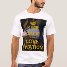 Gardez le calme amour Aviation Club avion blanc T-