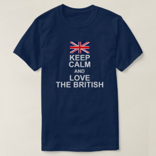 T-SHIRT GARDEZ LE CALME ET AIMEZ LE DRAPEAU BRITANNIQUE