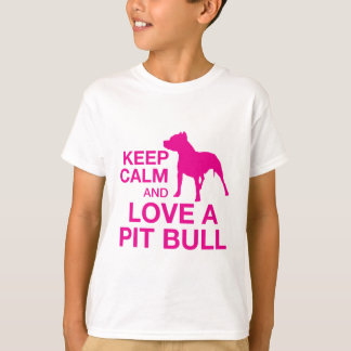 T-shirt Gardez Le Calme Et Aimez Un Taureau - ROSE