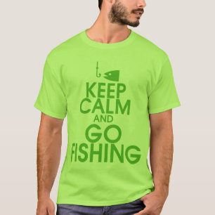 T-shirt Gardez le calme et allez la chemise de pêche