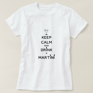 T-shirt Gardez le calme et buvez un Martini Bachelorette P