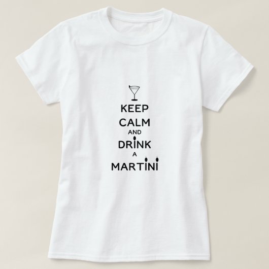 T-shirt Gardez le calme et buvez un Martini Bachelorette P (Design devant)
