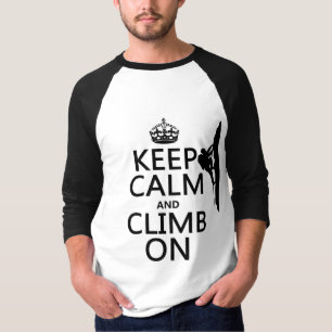T-shirt Gardez le calme et élevez-vous sur (la couleur