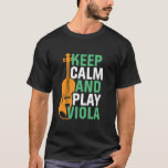 T-shirt Gardez le calme et jouer Viola Vintage violiste<br><div class="desc">Gardez le calme et jouer Viola amusant Viola Player. Conception vintage d'orchestre de musique rétro pour ceux qui jouent de l'instrument de musique à cordes dans un groupe de musique ou symphonie. Amateur de musique classique cool marchandise pour violoniste, violoniste, musicien et artiste. Parfait pour les professeurs de violon, les...</div>