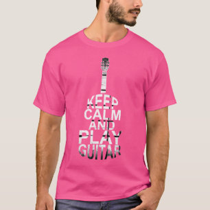 T-shirt Gardez Le Calme Et Jouez Guitare Acoustique Guitar