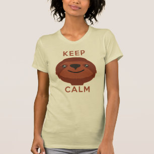 T-shirt Gardez le calme et la paresse dessus