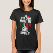 T-shirt Gardez Le Calme Et Laissez La Fille Italienne Le M (Devant)