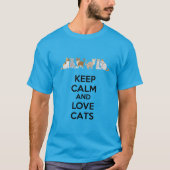 T-shirt Gardez le calme et l'amour chats (Devant)
