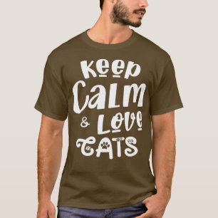 T-shirt Gardez le calme et l'amour chats
