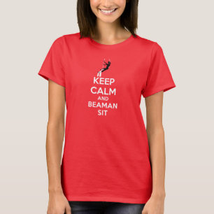 T-shirt Gardez le calme et le Beaman pour se reposer