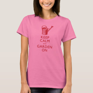 T-shirt Gardez le calme et le jardin allumé - Drôle