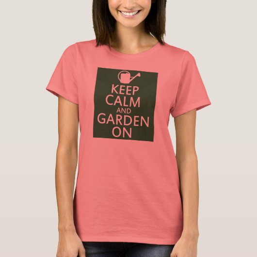T-shirt Gardez le calme et le jardin allumés (Devant)