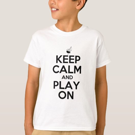 T-shirt Gardez le calme et le jeu sur des cornemuses (Devant)