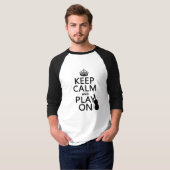 T-shirt Gardez le calme et le jeu sur (violon) (toute (Devant entier)