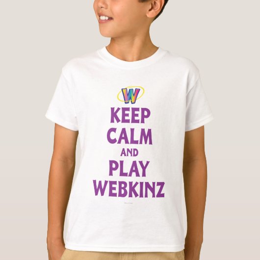 T-shirt Gardez le calme et le jeu Webkinz (Devant)