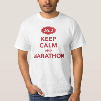 T-shirt Gardez le calme et le marathon. Chemise