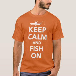 T-shirt Gardez le calme et le poisson sur Kayak Fishing