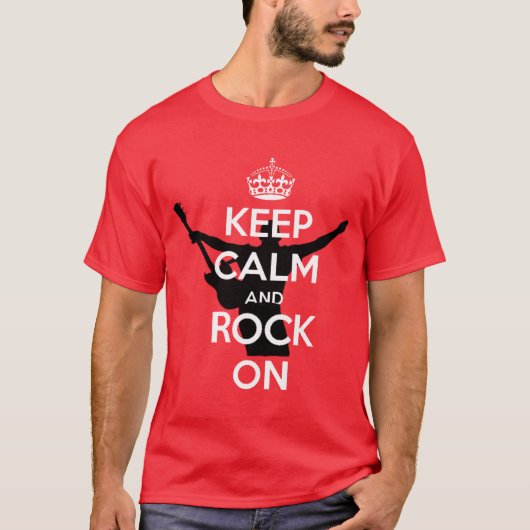 T-shirt Gardez le calme et le rock (Devant)