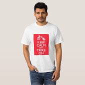 T-shirt Gardez le calme et le tricycle dessus (Devant entier)