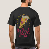 T-shirt Gardez Le Calme Et Mangez De La Pizza Drôle Des Dî (Dos)