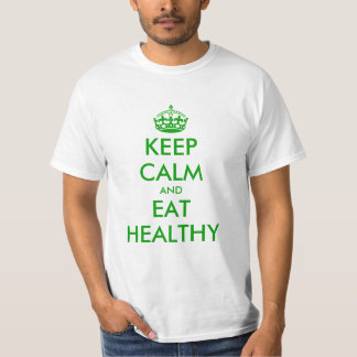 T-shirt Gardez le calme et mangez des vêtements sains t-sh