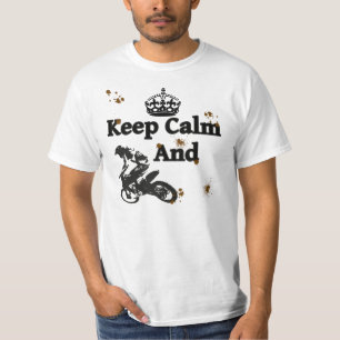 T-shirt Gardez le calme et montez - Dirtbikes