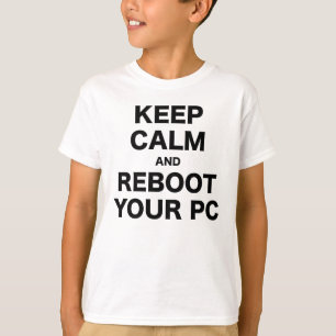 T-shirt Gardez le calme et rechargez votre PC