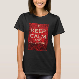 T-shirt GARDEZ LE CALME ET TUEZ LES ZOMBIES par AlyZen Moo
