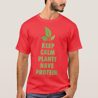 T-shirt Gardez le calme Plantes ont Protein Fun Vegan Végé