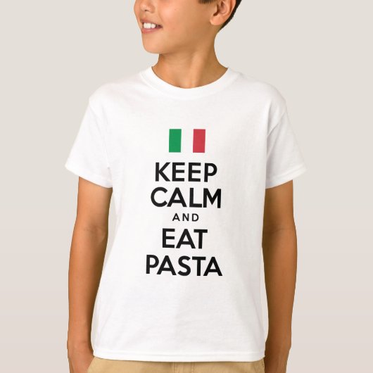 T-shirt Gardez le calme pour manger des pâtes (Devant)