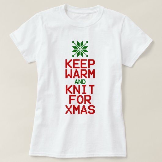 T-shirt Gardez le chaud et le chou pour Noël (Design devant)