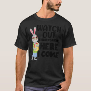 T-shirt Gardez Le Jardin D'Enfants Ici Je Reviens Bunny À