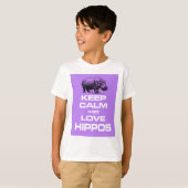 T-shirt Gardez le pourpre de calme et de conception de (Devant entier)