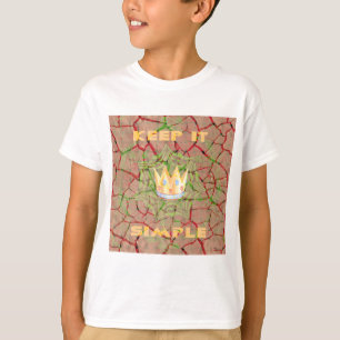 T-shirt Gardez-le simple : Cracked Earth Royal Clarity Art