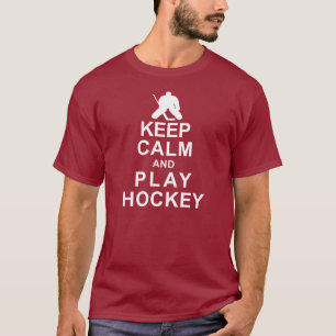 T-shirt Gardez l'hockey de calme et de jeu