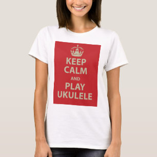 T-shirt Gardez l'ukulélé de calme et de jeu