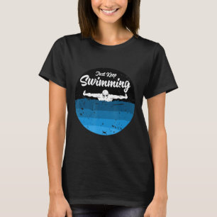 T-shirt Gardez simplement la pratique de nage