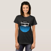 T-shirt Gardez simplement la pratique de nage (Devant entier)