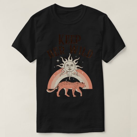 T-shirt Gardez son Cheetah Boho Wild Bohemian (Design devant)