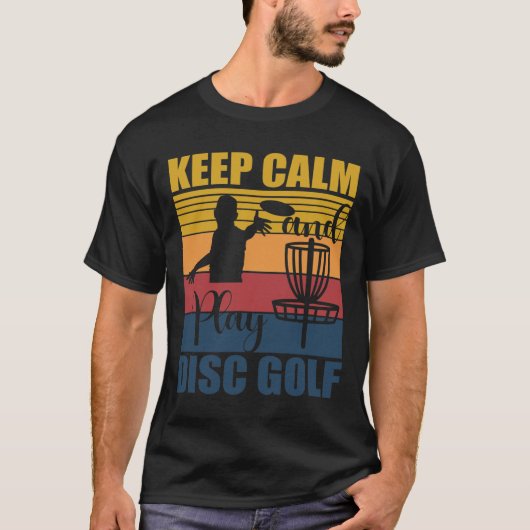 T-shirt Gardez votre calme et jouez au golf sur disque pou (Devant)