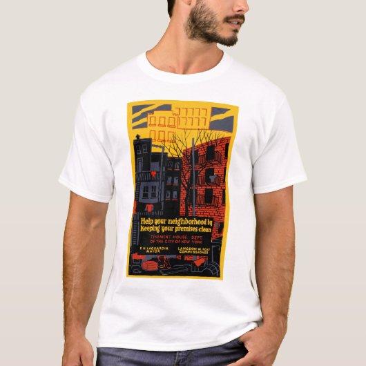 T-shirt Gardez votre quartier propre (Devant)