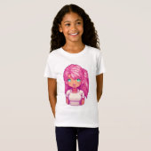 T-Shirt Gardien Céleste fille rose (Devant entier)
