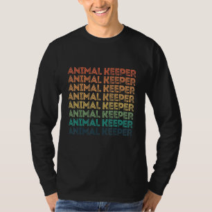 T-shirt Gardien d'animaux graphiques rétro Gardien de zoo 