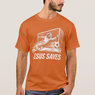 T-shirt Gardien de but de football Jésus sauve Christian S