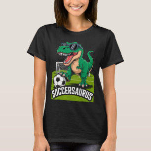 T-shirt Gardien de but de football Soccersaurus dinosaure