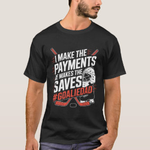 T-shirt Gardien de but Papa Hockey sur glace