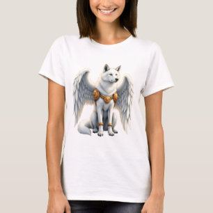 T-shirt Gardien de l'Aube – Le Loup à l'Aile Blanche.