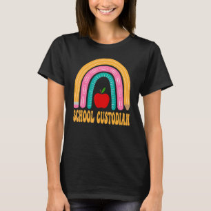 T-shirt Gardien De L'École Crayon Arc-En-Ciel Retour À L'A
